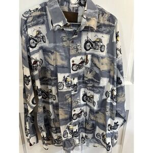 Clearwater Outfitters Button Down Shirt Men's Motorcycle Size XL Cotton 63720